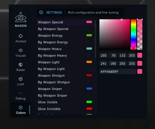 Screenshot 4 für den Cheat MASON INTERNAL im Spiel Apex Legends