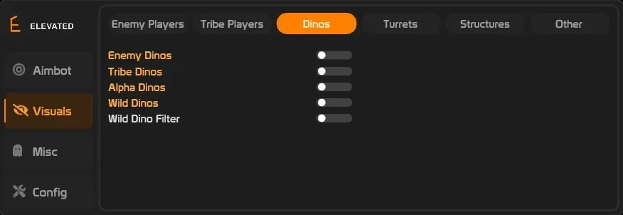 Hile ekran görüntüsü ARK ELEVATED DMA oyunda Ark: Survival Ascended