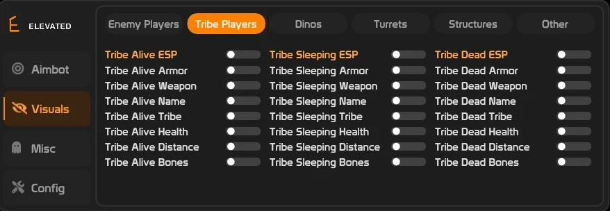 Hile ekran görüntüsü ARK ELEVATED DMA oyunda Ark: Survival Ascended