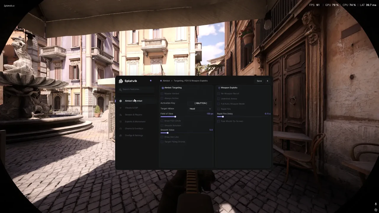 Screenshot des Cheats SPLATVIK im Spiel Bodycam
