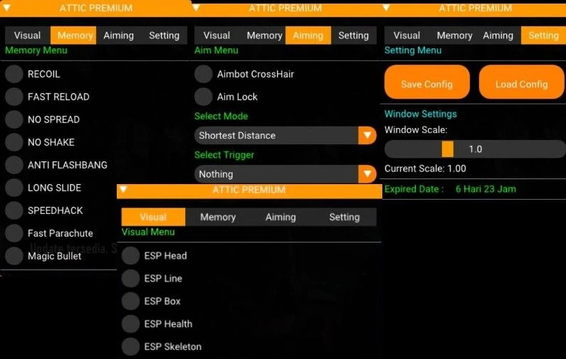 Screenshot des Cheats ATTIC im Spiel Call of Duty: Mobile