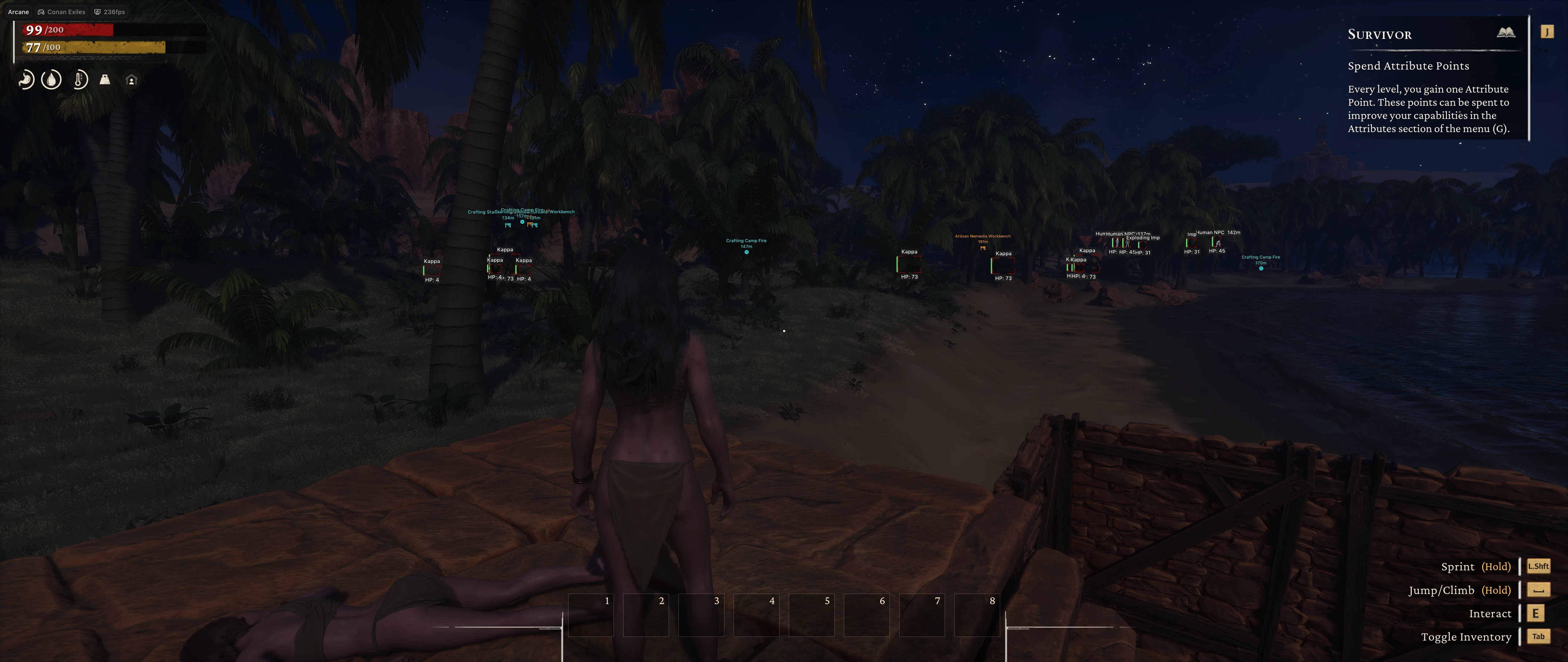 Hile ekran görüntüsü ARCANE oyunda Conan Exiles