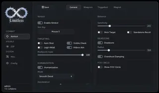 Screenshot 1 für den Cheat LIMITLESS CS2 DMA im Spiel CS2