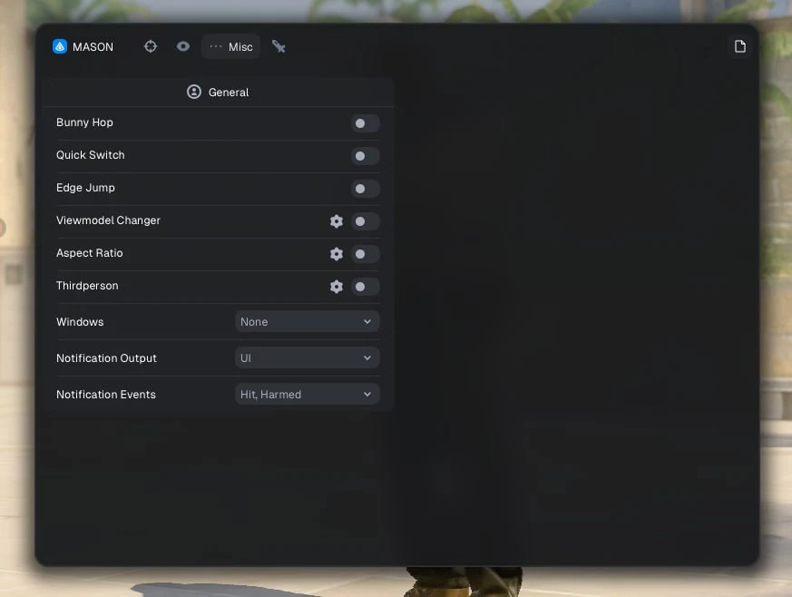 Screenshot 2 für den Cheat MASON INTERNAL im Spiel CS2