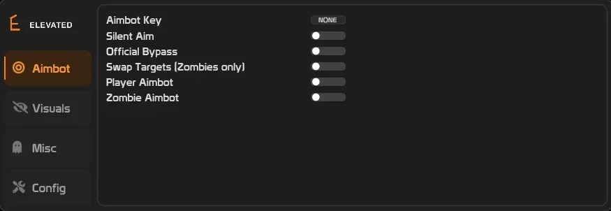 Screenshot des Cheats ELEVATED DAYZ DMA im Spiel Dayz