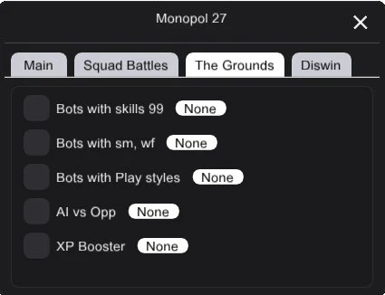 辅助截图 MONOPOL TRAINER 游戏中 EA SPORTS FC 27
