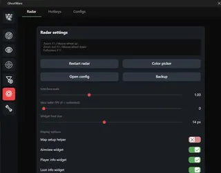 Ekran görüntüsü 1 hile için GHOSTWARE EFT DMA oyunda Escape From Tarkov