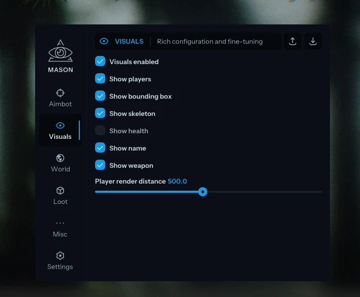 Screenshot 5 für den Cheat MASON FULL im Spiel Escape From Tarkov
