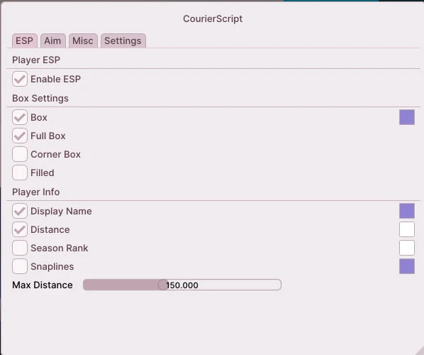 辅助截图 COURIERSCRIPT 游戏中 Fortnite