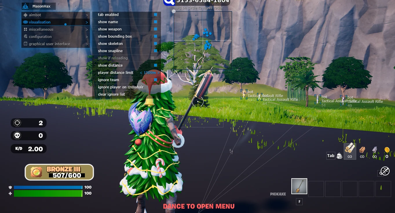 Скриншот 2 для чита MASON в игре Fortnite