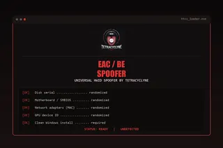 Ekran görüntüsü 1 hile için TETRACYCLYNE EAC-BE SPOOFER oyunda HWID Spoofer