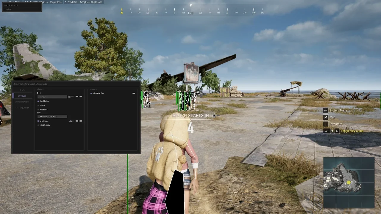 Hile ekran görüntüsü PUBG DMA SYSTEMS oyunda Pubg