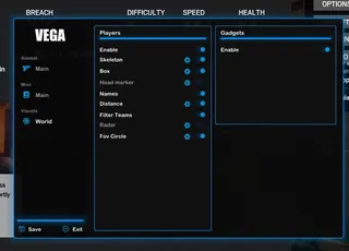 截图 1 的作弊器 VEGA 游戏中 Rainbow Six Siege