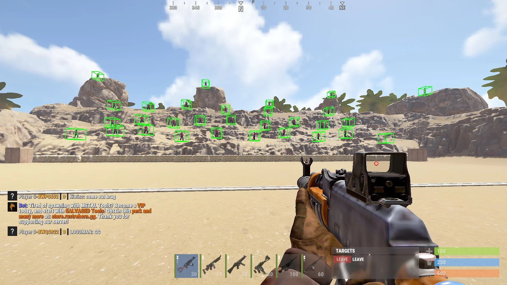 Screenshot 2 für den Cheat COURIERSCRIPT BOX im Spiel Rust
