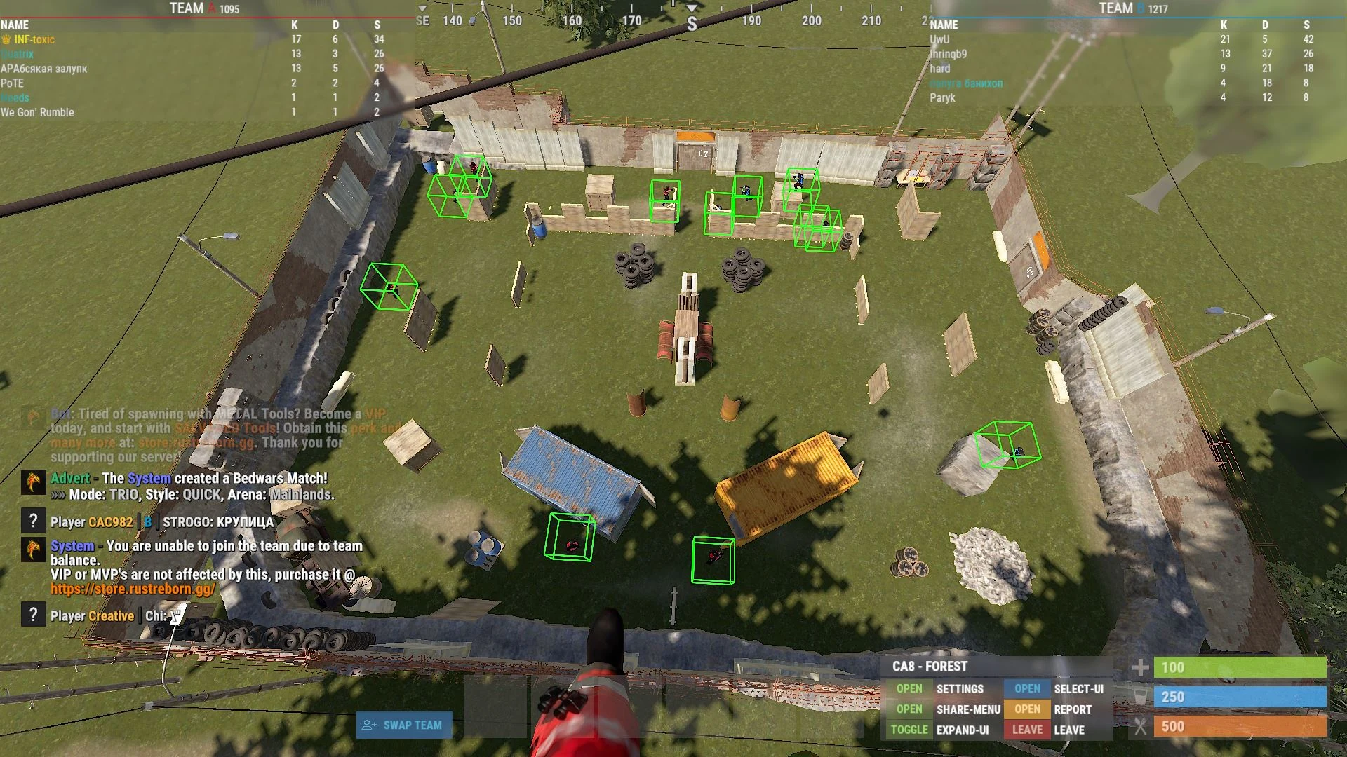 Screenshot 3 für den Cheat COURIERSCRIPT BOX im Spiel Rust