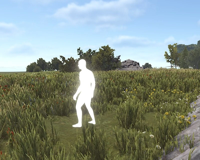 Screenshot des Cheats COURIERSCRIPT CHAMS im Spiel Rust