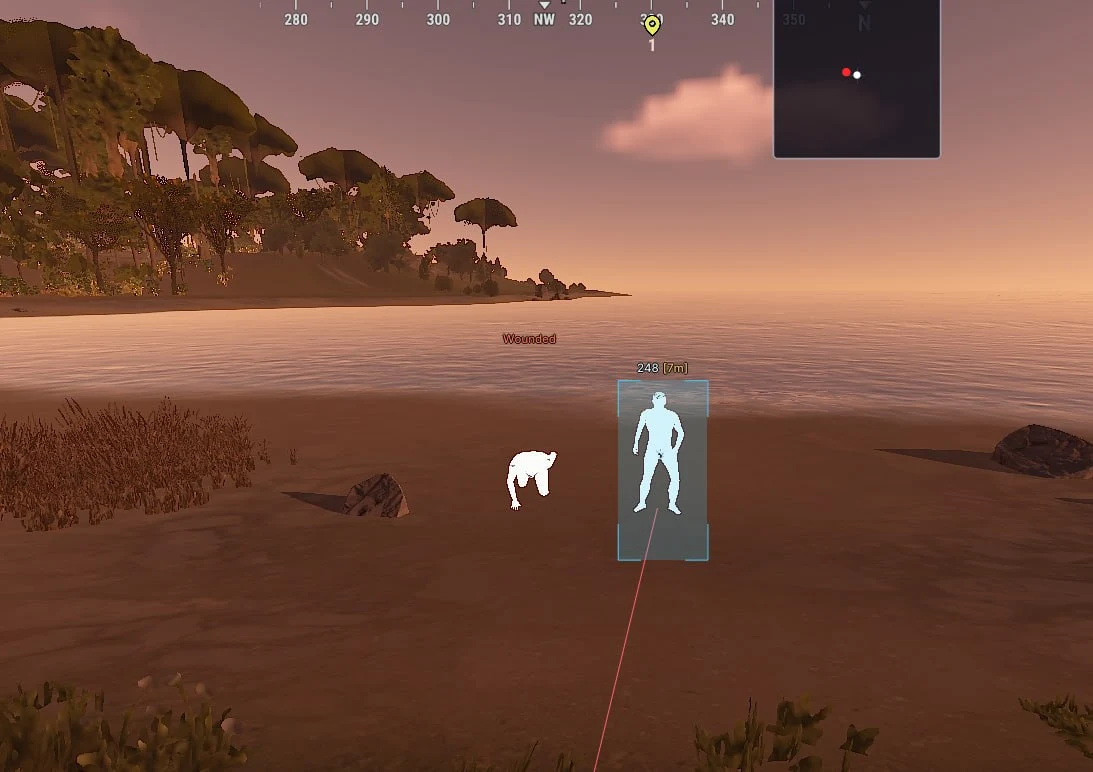 Screenshot 2 für den Cheat COURIERSCRIPT ESP im Spiel Rust