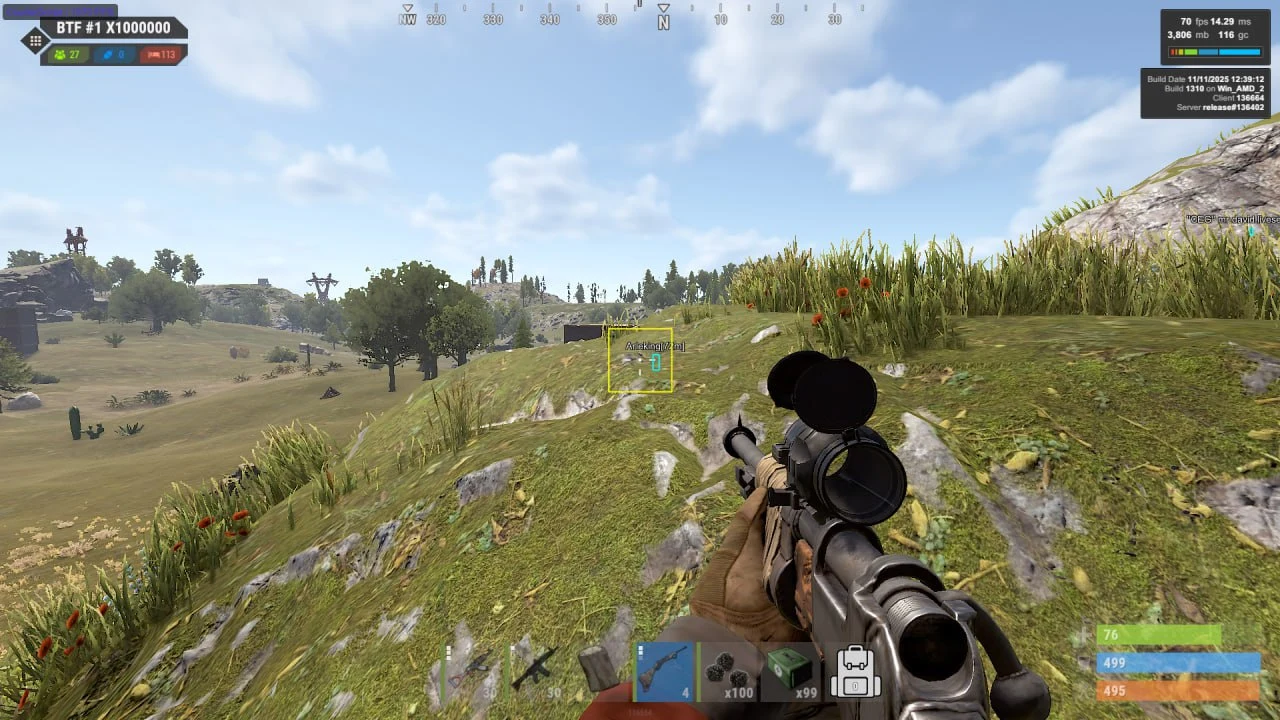 Screenshot 2 für den Cheat COURIERSCRIPT V2 im Spiel Rust