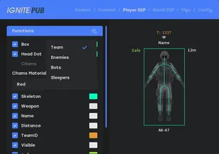 Скриншот 4 для чита IGNITE в игре Rust