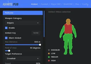 Скриншот 1 для чита IGNITE в игре Rust