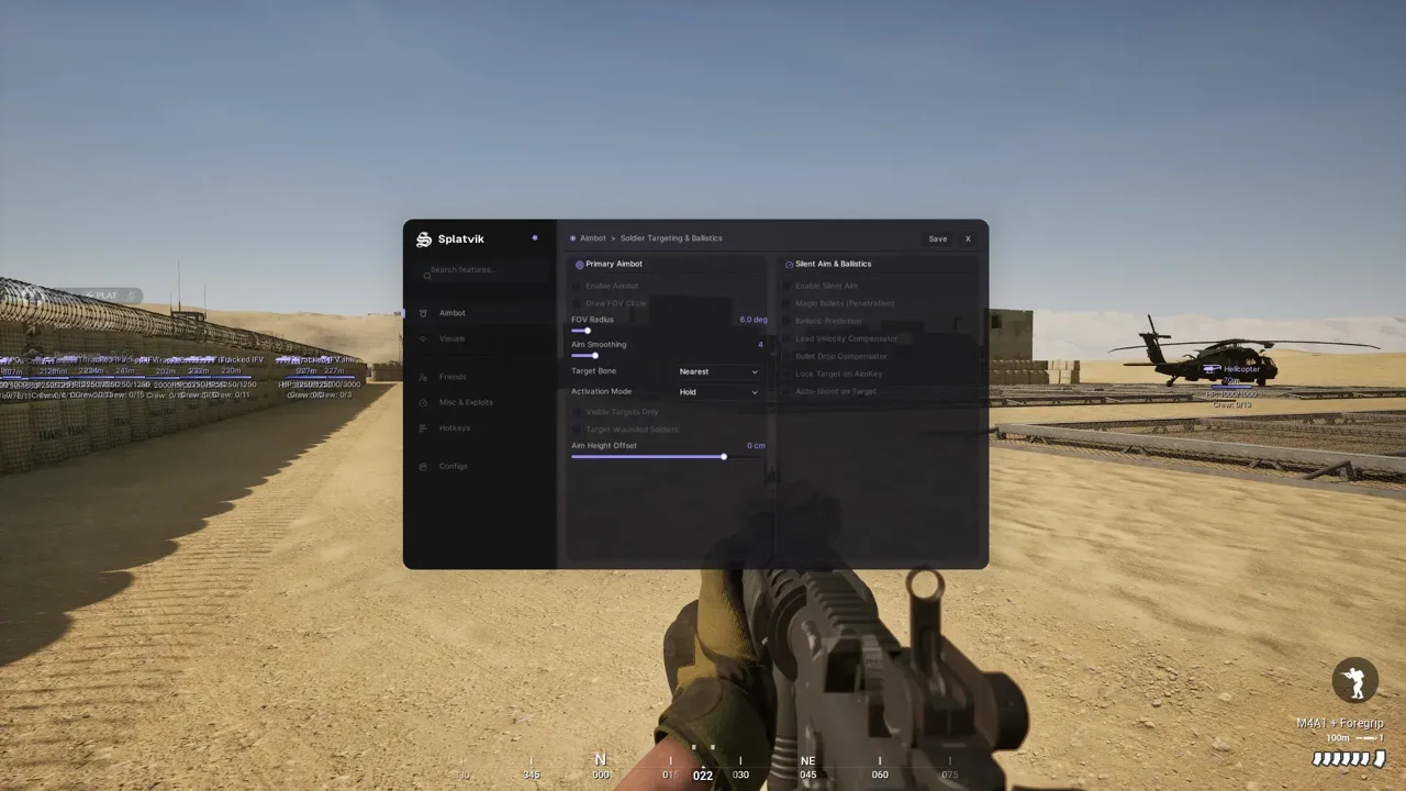 Screenshot des Cheats SPLATVIK im Spiel Squad