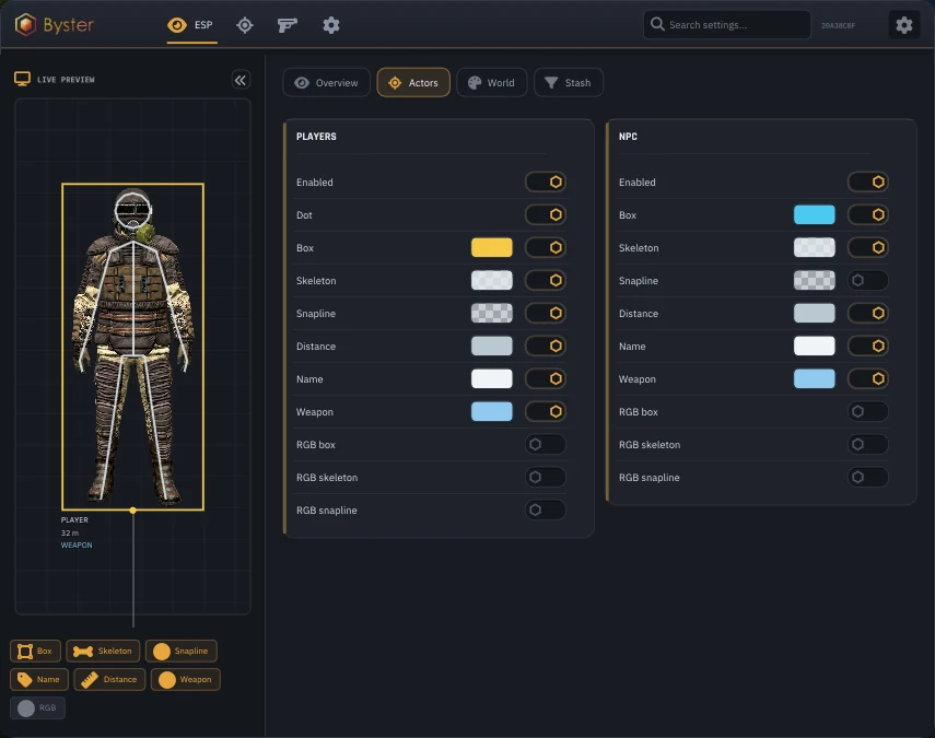 Screenshot 10 for cheat BYSTER in-game Stalker Online / Stay Out