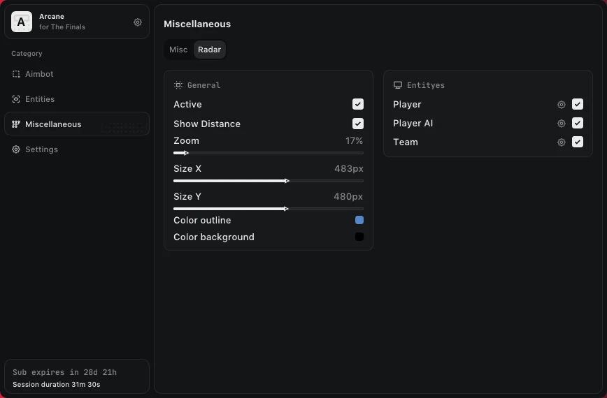 Screenshot 8 für den Cheat ARCANE im Spiel THE FINALS