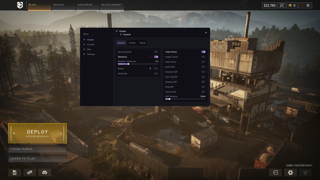 Cheat screenshot KRUSH in-game WARDOGS