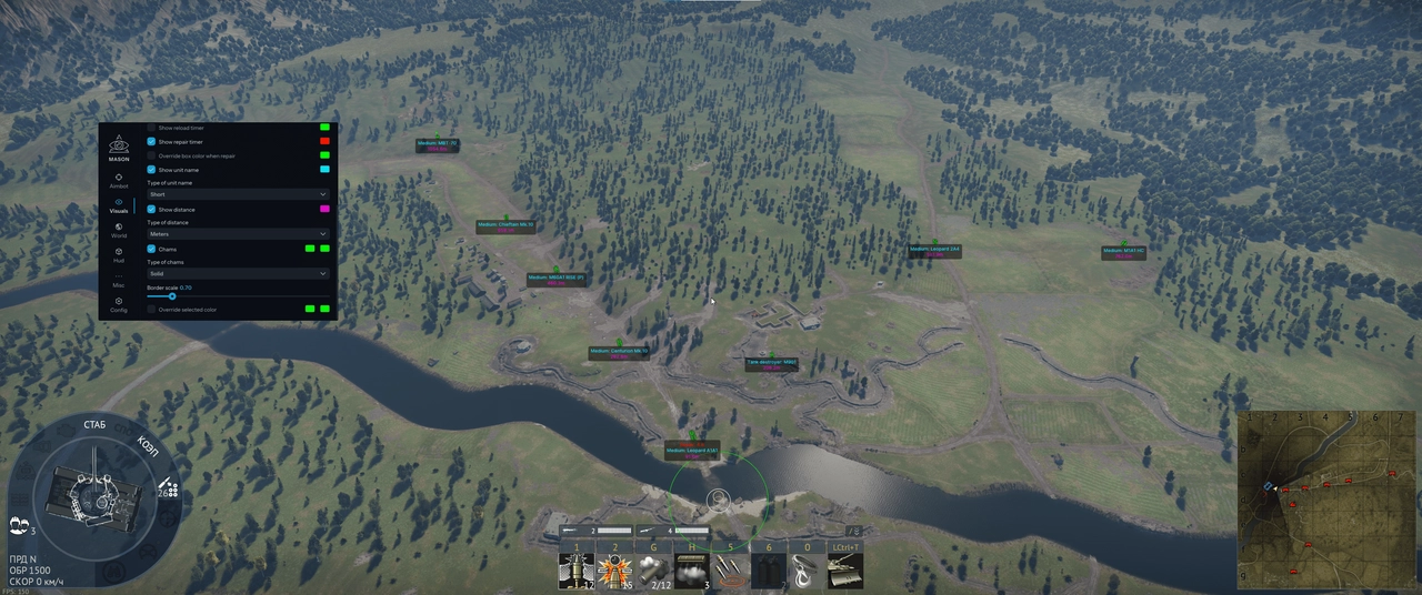 MASON INTERNAL player and bot ESP with distance and vehicle status