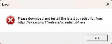 Eksik vc_redist Kütüphaneleri Hatası